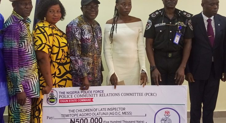 OGUN PCRC SUPPORTS FAMILY OF DECEASED OFFICER WITH ENDOWMENT FUNDS